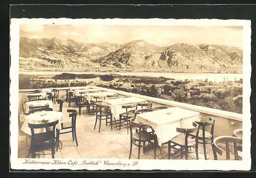 AK Wasserburg a. B., Hochterrasse-Höhen-Café Seeblick