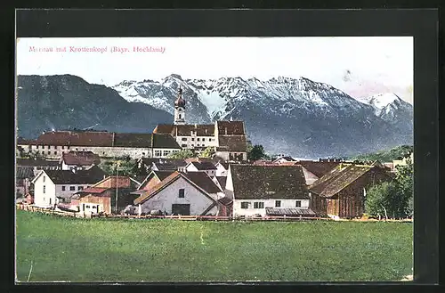 AK Murnau, Dorf vor dem Krottenkopf