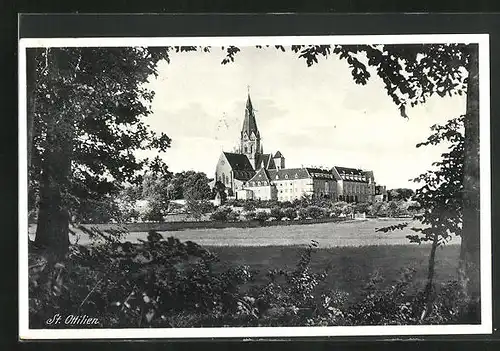 AK St. Ottilien, Ansicht des Ortes mit Kirche