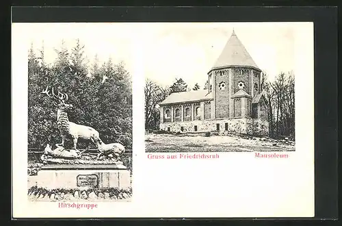 AK Friedrichsruh, Mausoleum, Hirschgruppe