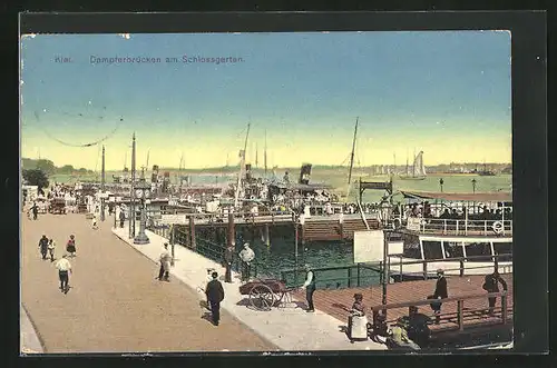 AK Kiel, Dampferbrücken am Schlossgarten