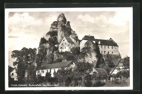 AK Tüchersfeld, Ortsansicht des Felsendorfes