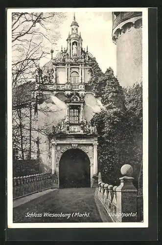 AK Wiesenburg /Mark, Schloss, Hauptportal
