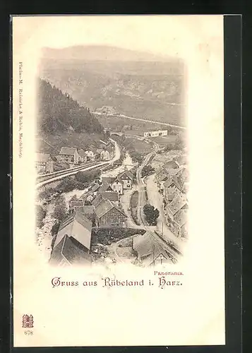 AK Rübeland /Harz, Panorama mit Weitblick