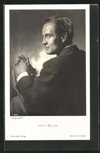 AK Schauspieler Hans Stüwe im Profil