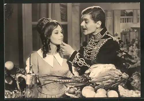 AK Schauspieler Gyöngyi Polonyi und karoly Mecs in Männer und Flaggen
