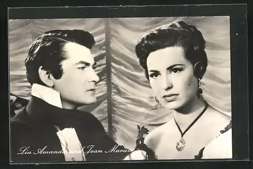 AK Schauspieler Jean Marais und Lia Amanda in Der Graf von Monte Christo