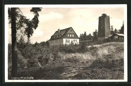 AK Kuhberg bei Schönheide, Gasthaus Neues Berghaus, Prinz-Georg-Turm