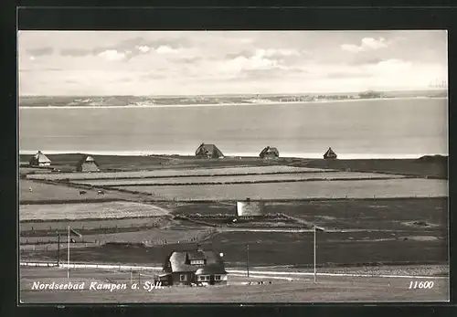 AK Kampen, Ortsansicht mit Wattenmeer