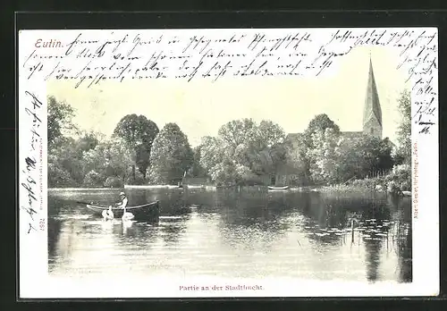 AK Eutin, Partie an der Stadtbucht mit Boot