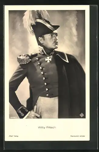 AK Schauspieler Willy Fritsch in Uniform