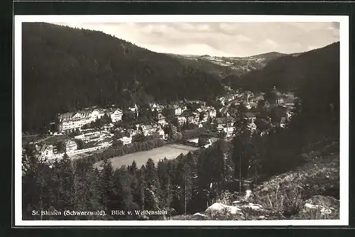 AK St. Blasien / Schwarzwald, Blick v. Weissenstein