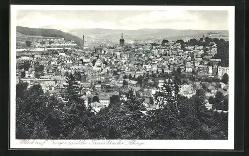 AK Siegen, Panorama mit Sauerländer Bergen