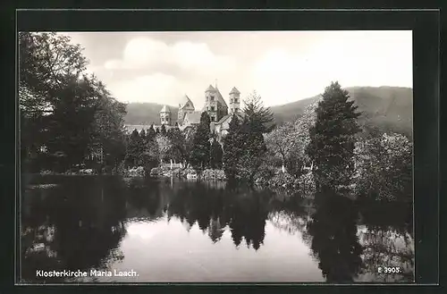 AK Maria Laach, Blick zur Klosterkirche