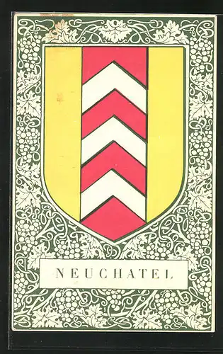 AK Stadtwappen von Neuchatel