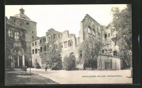 AK Heidelberg, Schloss, am Ruprechtsbau