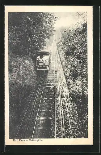 AK Bad Ems, Triebwagen der Malbergbahn