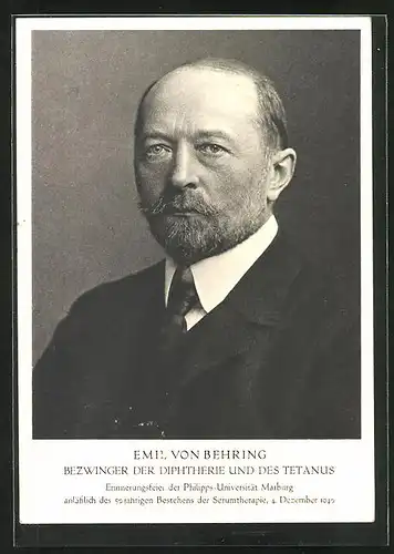 AK Emil von Behring, Bezwinger der Diphterie und des Tetanus