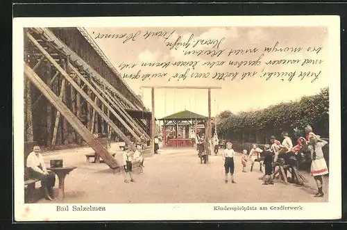 AK Bad Salzelmen, Kindersppielplatz am Gradierwerk