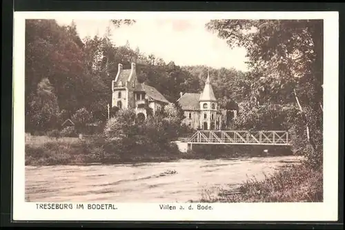 AK Treseburg im Bodetal, Villen a. d. Bode