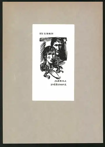 Exlibris Jarmila Zvernová, Mann und Frau