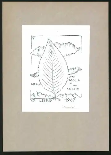 Exlibris Blatt der Träume, 1967