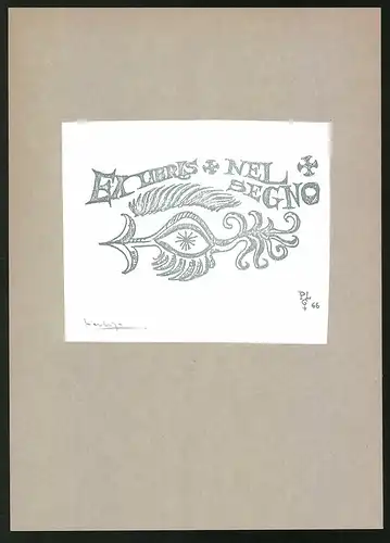 Exlibris Nel Segno, Blume mit einem Auge