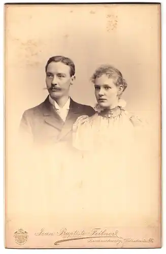 Fotografie Jean Baptiste Feilner, Braunschweig, Wilhelmstrasse 88, bürgerliches Paar im Portrait