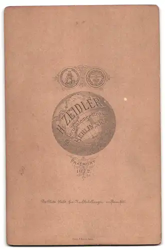 Fotografie H. Zeidler, Berlin-SW, Jerusalemerstrasse 59, Portrait festlich gekleidete Dame mit Fächer