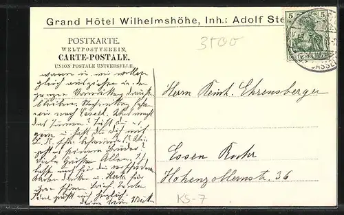 AK Kassel-Wilhelmshöhe, Schloss vom Teich aus gesehen