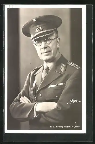 AK König Gustaf VI Adolf von Schweden in Uniform