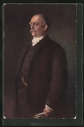 Künstler-AK Fürst Otto von Bismarck, Original von F. von Lenbach