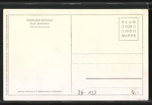 Künstler-AK Matthäus Schiestl: Kirchlein in Franken