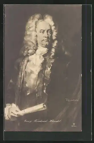 AK Portrait des Komponisten Georg Friedrich Händel