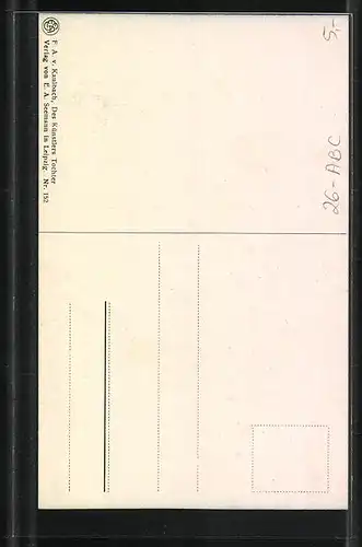 Künstler-AK sign. F. A. v. Kaulbach: Des Künstlers Tochter