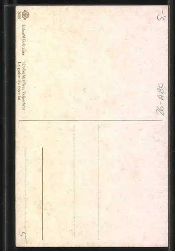 Künstler-AK sign. Eduard Grützner: Kosterschäfflers Vesperbrot