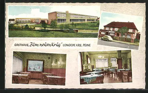 AK Lengede /Kr. Peine, Gasthaus Zum neuen Krug, Innenansichten