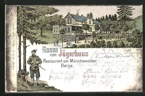 Lithographie Wilthen, Restaurant Jägerhaus am Mönchswalder Berge