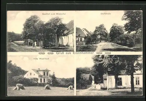 AK Eisenhammer, Gasthof zum Mietzeltal, Dorfstrasse, Villa Wald`Eck
