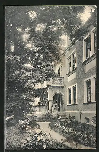AK Preussisch Börnecke, Pfarrhaus Ober-Börnecke, Eingang