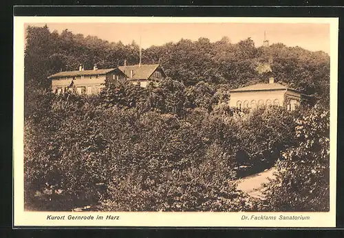 AK Gernrode /Harz, Dr. Facklam`s Sanatorium