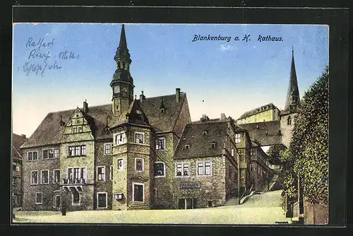 AK Blankenburg /Harz, Rathaus
