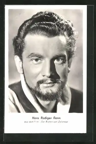 AK Schauspieler Hans Rüdiger Renn in dem Film Der Richter von Zalamea