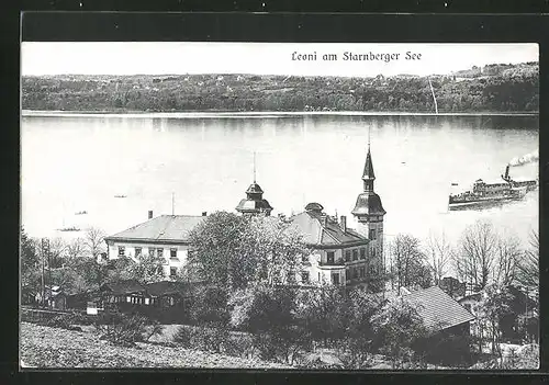 AK Leoni am Starnberger See, Teilansicht aus der Vogelschau