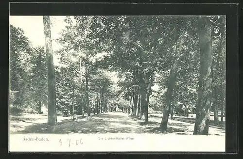 AK Baden-Baden, Die Lichtenthaler Allee