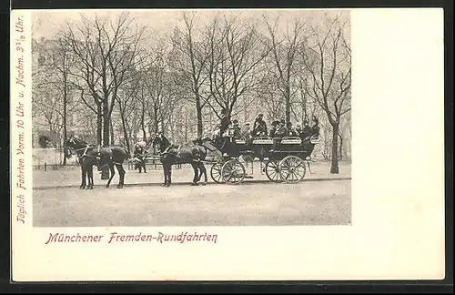 AK München, Fremden Rundfahrten