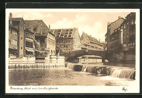 AK Nürnberg, Blick auf die Fleischbrücke