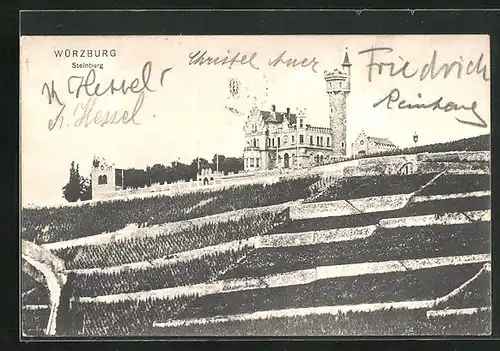 AK Würzburg, Blick zur Steinburg