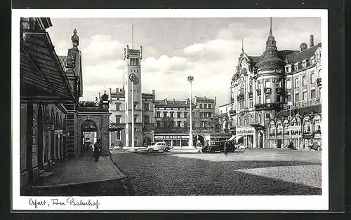 AK Erfurt, Platz vor dem Bahnhof