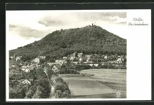 AK Görlitz, Blick zur Landeskrone